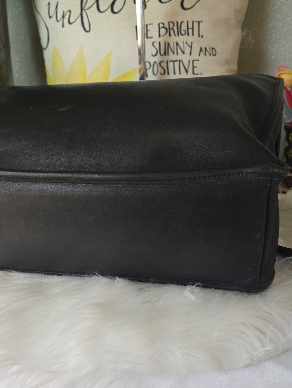 Vintage Coach Beekman Classic Black Leather Briefcase and Adj Long Strap - Picture 10 of 17